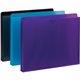 Smead Straight Tab Cut Letter File Jacket - 8 1/2" x 11" - 1" Expansion - Purple, Teal, Black - 6 / Pack