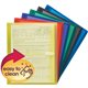 Smead Letter File Pocket - 8 1/2" x 11" - 200 Sheet Capacity - 1 1/4" Expansion - Polypropylene - Blue, Green, Purple, Red, Smok