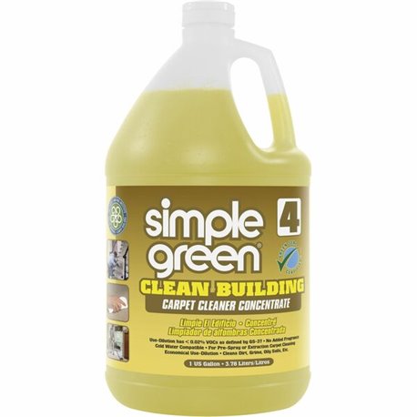 Simple Green Clean Building Carpet Cleaner Concentrate - For Carpet - Concentrate - 128 fl oz (4 quart) - 1 Each - Non-toxic, No