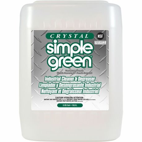 Simple Green Crystal Industrial Cleaner/Degreaser - For Metal - 640 fl oz (20 quart) - 1 Each - Non-flammable, Non-toxic, Scent-