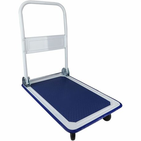 Sparco Folding Platform Truck - Tubular Handle - 330 lb Capacity - 4 Casters - 4" Caster Size - Steel, Plastic - x 18.1" Width x