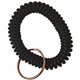 Sparco Split Ring Wrist Coil Key Holders - 2.1" x 2.1" x 2.4" - 6 / Pack - Black