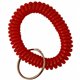 Sparco Split Ring Wrist Coil Key Holders - 2.1" x 2.1" x 2.4" - 6 / Pack - Red