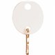 Sparco Oval Key Tags - 0.75" Length x 1.10" Width - Oval - Hook Fastener - 20 / Pack - Plastic - White