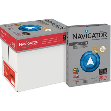 Navigator Platinum Superior Productivity Multipurpose Paper - Silky Touch - White - 99 Brightness - 93% Opacity - Letter - 8 1/2