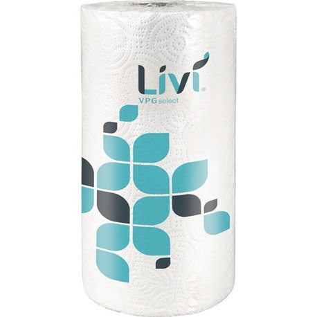 Livi Solaris Paper Two-ply Kitchen Roll Towel - 2 Ply - 9" x 11" - 85 Sheets/Roll - White - Fiber - 30 / Carton