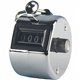 Sparco Finger Ring Tally Counter - 4 Digit - Finger Ring - Handheld - Chrome Plated Steel - Silver