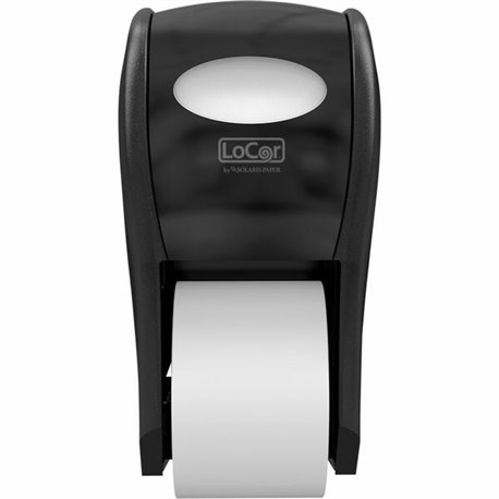 LoCor Top-Down Bath Tissue Dispenser - 300 x Sheet - 7.4" Height x 7.2" Width x 13.5" Depth - Black - 1 Each