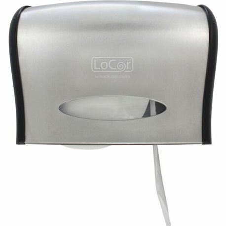 Solaris Paper Jumbo Bath Tissue Dispenser - Roll Dispenser - 10.5" Height x 14.9" Width x 5.5" Depth - Stainless Steel - 1 Each