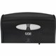 LoCor Jumbo Twin Bath Tissue Dispenser - Roll Dispenser - 12.3" Height x 20.3" Width x 5.2" Depth - Plastic - Black - Key Lock, 