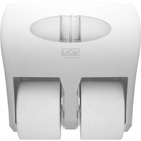 LoCor 4 Bath Tissue Dispenser - Roll Dispenser - 6000 x Sheet, 12000 x Sheet - 13.6" Height x 13.2" Width x 7.4" Depth - White -