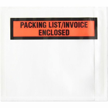 Sparco Pre-Labeled Waterproof Packing Envelopes - Packing List - 4 1/2" Width x 5 1/2" Length - Self-adhesive Seal - Low Density