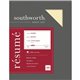 Southworth 100% Cotton Resume Paper - Letter - 8 1/2" x 11" - 24 lb Basis Weight - Wove - 100 / Box - Acid-free, Lignin-free - I