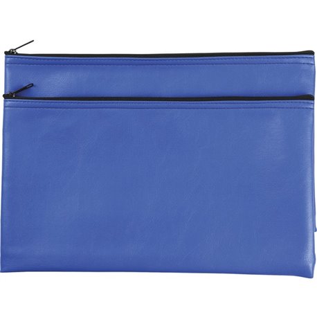 Sparco Carrying Case (Wallet) Cash, Check, Receipt, Office Supplies - Blue - Polyvinyl Chloride (PVC) Body x 11" Width x 6" Dept