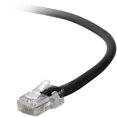 Belkin Cat5e Patch Cable - RJ-45 Male - RJ-45 Male - 12" - Black