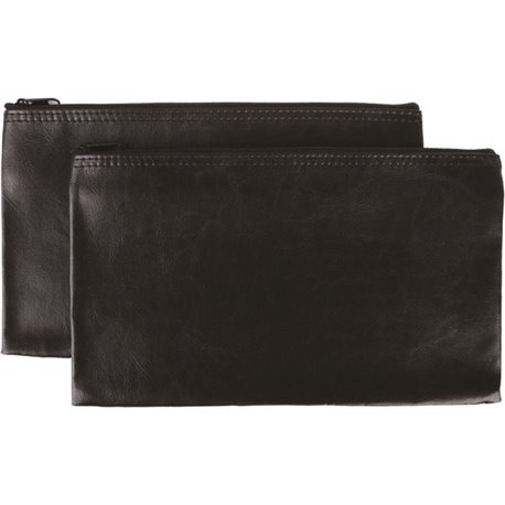 Sparco Carrying Case (Wallet) Cash, Check, Receipt, Office Supplies - Black - Polyvinyl Chloride (PVC) Body x 11" Width x 6" Dep