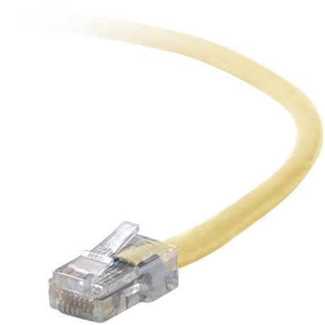 Belkin Cat5e Patch Cable - RJ-45 Male - RJ-45 Male - 12" - Yellow