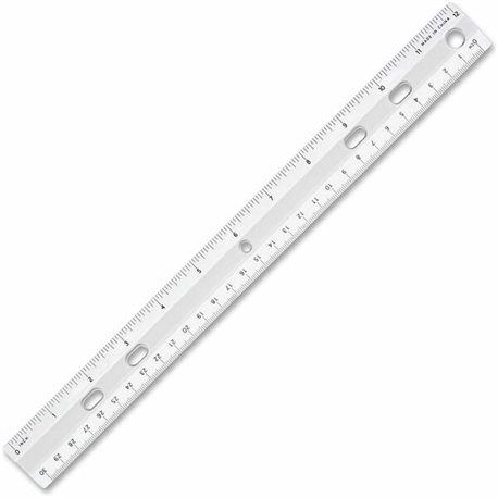 Sparco 12" Standard Metric Ruler - 12" Length 1.3" Width - 1/16 Graduations - Metric, Imperial Measuring System - Plastic - 1 Ea