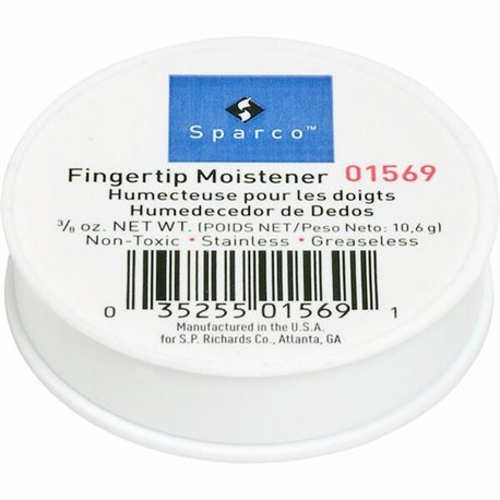 Sparco 3/8 Ounce Fingertip Moisturizer - White - Odorless, Stainingless, Non-slip, Greaseless - 1 Each