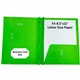 Sparco Letter Pocket Folder - 8 1/2" x 11" - 3 x Double Prong Fastener(s) - 2 Internal Pocket(s) - Apple Green - 25 / Box