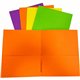 Sparco Letter Pocket Folder - 8 1/2" x 11" - 2 Internal Pocket(s) - Leatherette - Assorted - 25 / Box