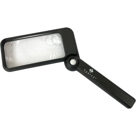 Sparco Rectangular Handheld Magnifier - Magnifying Area 2" Width x 4" Length - Acrylic Lens