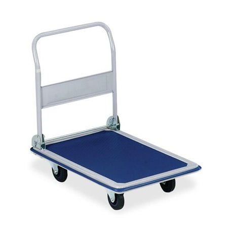 Sparco Folding Platform Truck - Tubular Handle - 330 lb Capacity - 4 Casters - 4" Caster Size - Steel, Plastic - x 18.1" Width x