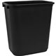 Sparco Rectangular Wastebasket - 7 gal Capacity - Rectangular - 15" Height x 14.5" Width x 10.5" Depth - Polyethylene - Black - 