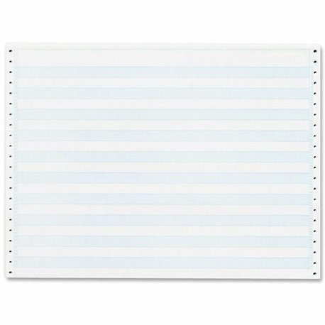 Sparco 1/2" Blue Bar 1-part Computer Paper - 14 7/8" x 11" - 20 lb Basis Weight - 240 / Carton - Perforated - Blue Bar