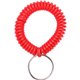 Sparco Split Ring Wrist Coil Key Holders - 2.1" x 2.1" x 2.4" - 6 / Pack - Red