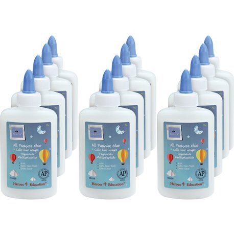 Sparco Washable School Glue - 4 fl oz - 12 / Box - White