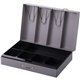 Sparco Steel Combination Lock Steel Cash Box - 6 Coin - Steel - Gray - 3.2" Height x 11.5" Width x 7.8" Depth