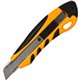 Sparco PVC Anti-Slip Rubber Grip Utility Knife - Stainless Steel Blade - Heavy Duty - Yellow - 1 Each