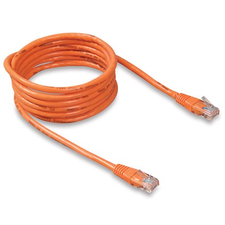 Belkin Cat. 5e UTP Network Patch Cable - RJ-45 Male - RJ-45 Male - 8.86ft - Orange