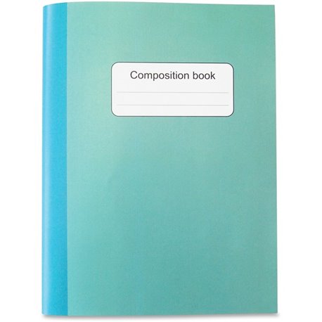 Sparco College-ruled Composition Book - 80 Sheets - Stitched - College Ruled - 15 lb Basis Weight - 9.75" x 7.5" x 10" - Blue, G