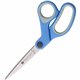 Sparco Bent Multipurpose Scissors - 8" Overall Length - Bent - Stainless Steel - Blue - 1 Each