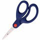 Sparco Bent Handle 5" Kids Scissors - 5" Overall Length - Stainless Steel - Pointed Tip - Blue - 1 Each