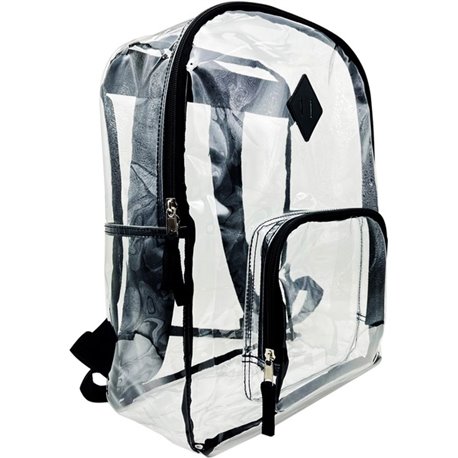 Sparco Carrying Case (Backpack) Multipurpose - Clear - Polyvinyl Chloride (PVC), 420D Oxford Body - Shoulder Strap, Handle - 17"