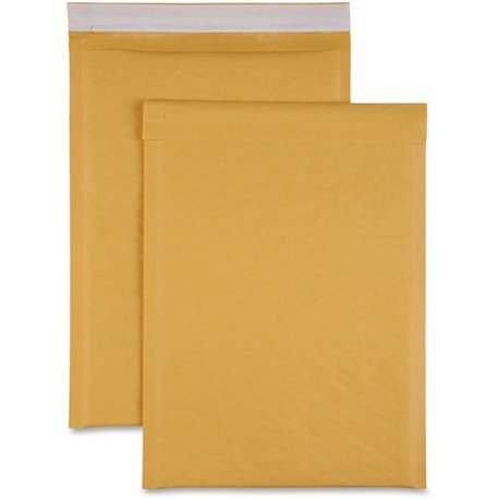 Sparco Size 4 Bubble Cushioned Mailers - Bubble - 4 - 9 1/2" Width x 14 1/5" Length - Self-sealing - Kraft - 100 / Carton - Kraf