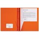 Sparco Letter Pocket Folder - 8 1/2" x 11" - 3 x Double Prong Fastener(s) - 2 Internal Pocket(s) - Orange - 25 / Box