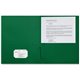 Sparco Letter Pocket Folder - 8 1/2" x 11" - 2 Internal Pocket(s) - Green - 25 / Box