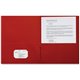 Sparco Letter Pocket Folder - 8 1/2" x 11" - 2 Internal Pocket(s) - Red - 25 / Box