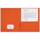 Sparco Letter Pocket Folder - 8 1/2" x 11" - 2 Internal Pocket(s) - Orange - 25 / Box