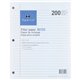 Sparco 3-hole Punched Filler Paper - 200 Sheets - Wide Ruled - Ruled Red Margin - 16 lb Basis Weight - 8" x 10 1/2" - White Pape