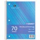 Sparco Quality 3HP Notebook - 1 Subject(s) - 70 Sheets - Wire Bound - Wide Ruled - Unruled Margin - 16 lb Basis Weight - 8" x 10