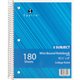 Sparco Wirebound College Ruled Notebooks - 180 Sheets - Wire Bound - College Ruled - Unruled Margin - 8" x 10 1/2" - Assorted Pa