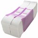 Sparco White Kraft ABA Bill Straps - 1000 Wrap(s)Total $2,000 in $20 Denomination - Kraft - Violet - 1000 / Pack