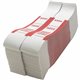 Sparco White Kraft ABA Bill Straps - 1000 Wrap(s)Total $500 in $5 Denomination - Kraft - Red - 1000 / Pack