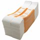 Sparco White Kraft ABA Bill Straps - 1000 Wrap(s)Total $50 in $1 Denomination - Kraft - Orange - 1000 / Pack