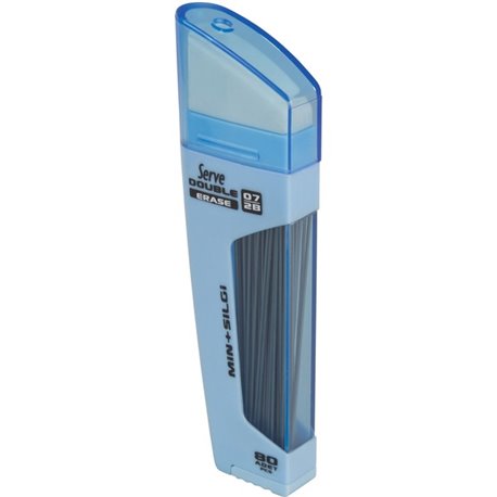 Serve Double Erase Leads & Eraser - Blue - 1 Each - Double-sided, Smudge-free, Dust-free, Streak-free